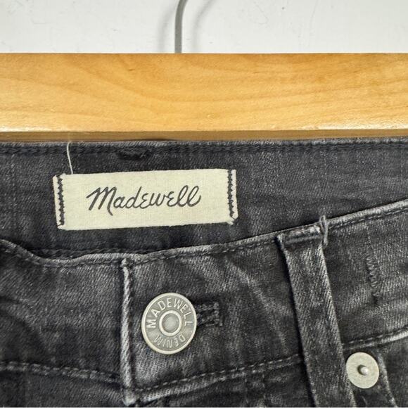 Madewell Black 10in High Rise Skinny Jeans Womens 25P Button Fly Casual Denim - Picture 3 of 12